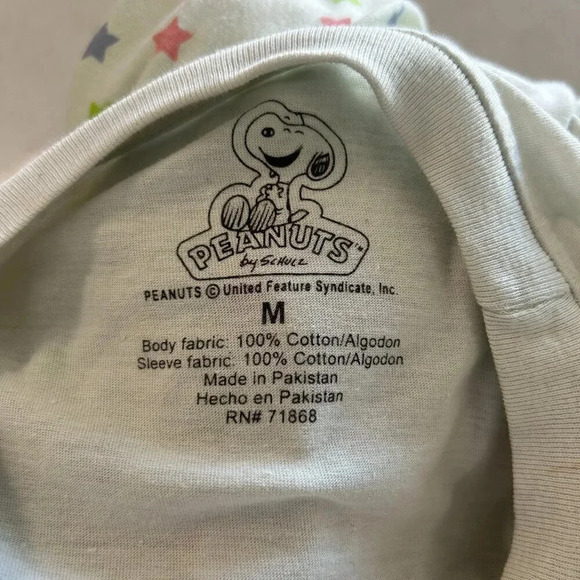 Vintage 80s Peanuts Snoopy Layered Star T shirt - Picture 2 of 5